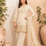 Tawakkal Lania Festive- Eid 2026 Gold Broshia Banarsi Lawn 3PC