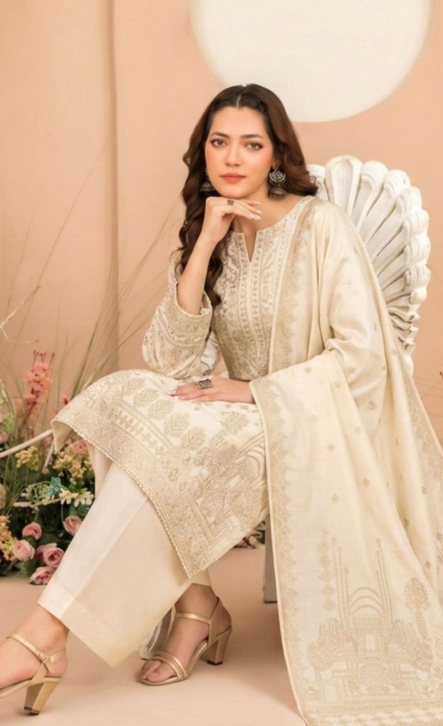 Tawakkal Lania Festive- Eid 2026 Gold Broshia Banarsi Lawn 3PC