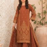 Tawakkal Lania Festive- Eid 2026 Gold Broshia Banarsi Lawn 3PC