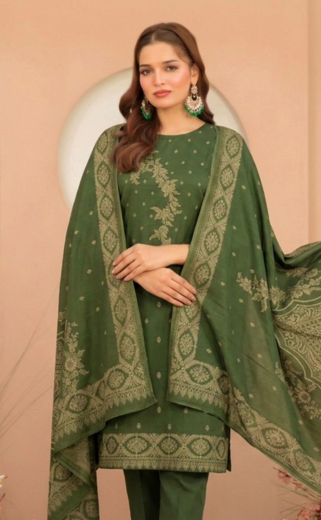 Tawakkal Lania Festive- Eid 2026 Gold Broshia Banarsi Lawn 3PC