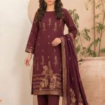 Tawakkal Lania Festive- Eid 2026 Gold Broshia Banarsi Lawn 3PC