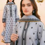 Unstitched Embroidered Lawn Suit Syra Brand Onlie Shop