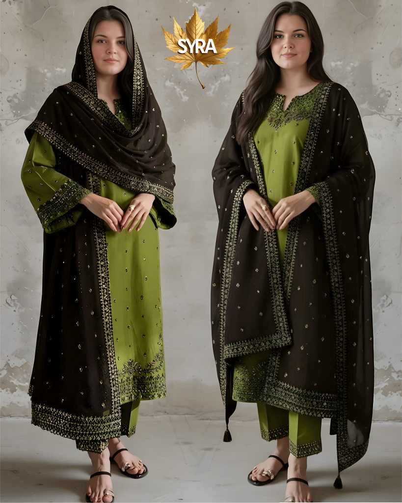 Unstitched Embroidered Lawn Suit Syra Brand Onlie Shop