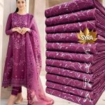Unstitched Embroidered Lawn Suit Syra Brand Onlie Shop