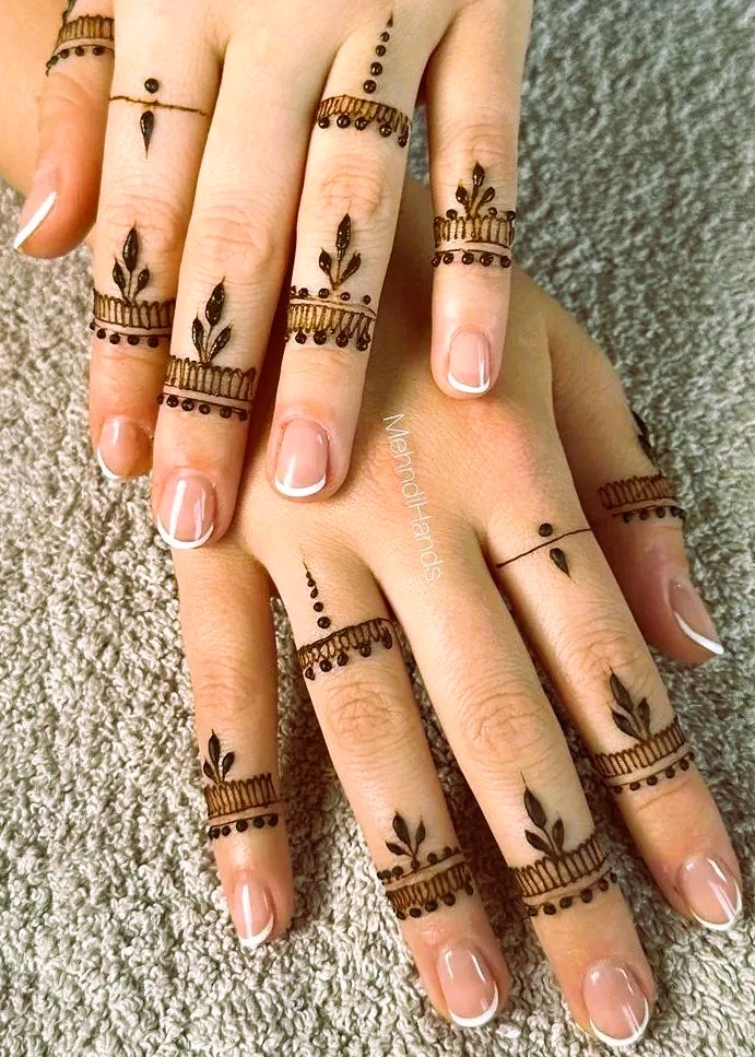 Finger Mehndi Designs Back Hand 2026- New Arabic Finger Mehndi Designs 